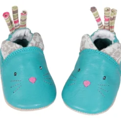 scarpine in cuoio gatto 6-12 mesi
