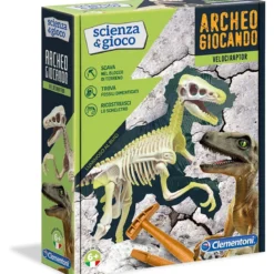 scienza e gioco - archeogiocando velociraptor luminoso al buio