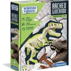 scienza e gioco - archeogiocando t-rex luminoso al buio