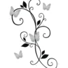 scroll sconce with butterflies - adesivo removibile da parete