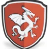 scudo cavaliere drago