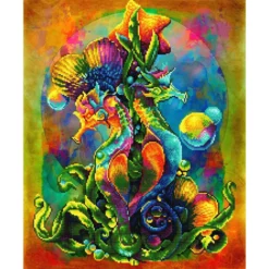 sea horses - diamond dotz intermediate dd12.053 52x66cm