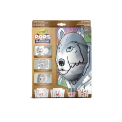 set attività pops natura selvaggia - 3 disegni 3d, 7 pennarelli, 3 fogli adesivi