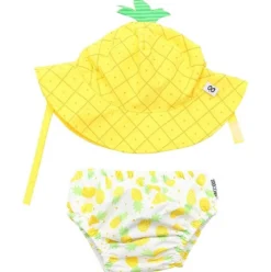 set baby costumino contenitivo + cappellino - ananas - taglia 6-12 mesi