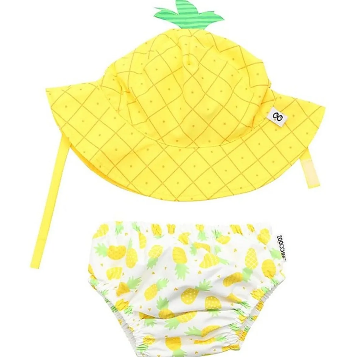 set baby costumino contenitivo + cappellino - ananas - taglia 6-12 mesi