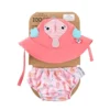 set baby costumino contenitivo + cappellino - cavalluccio marino - upf 50+ 12-24 mesi