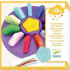 set da 12 colori a cera a forma di fiore per bambini