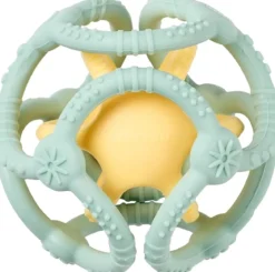 set 2 palline in silicone verde acqua - giallo