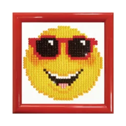 smilig face with frame red - diamond dotz beginner dd1.009f 10,2x10,2cm