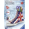 sneaker union jack style - puzzle 3d 108 pezzi