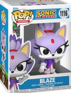 sonic the hedgehog - blaze the cat 9cm - funko pop! 1116