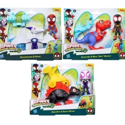 spidey e i suoi fantastici amici - spidey dino con personaggio e accessori
