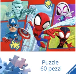 spidey - puzzle gigante 60 pezzi pavimento