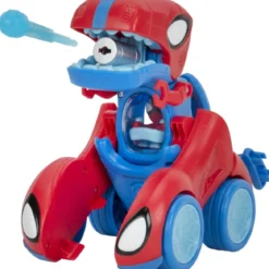 spidey veicolo transformer t-rex racer