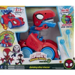 spidey veicolo transformer t-rex racer