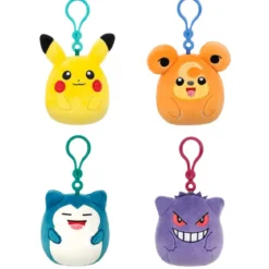 squishmallows clip on - peluche 10cm - pokémon personaggio assortito