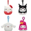 squishmallows clip on - peluche 10cm - hello kitty - personaggio assortito wave 2
