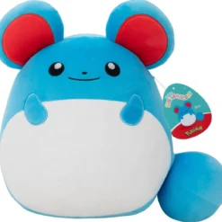 squishmallows - pokemon marill - peluche 25cm