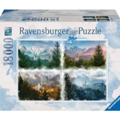 4 stagioni del castello delle fiabe - puzzle 18000 pezzi