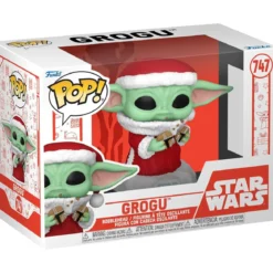 star wars: mandalorian holiday - grogu 9cm - funko pop 747