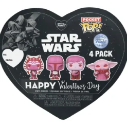 star wars: valentines - the mandalorian box 4 personaggi - funko pop