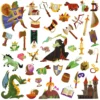 160 stickers - fantasia medioevale