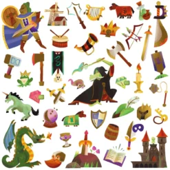 160 stickers - fantasia medioevale
