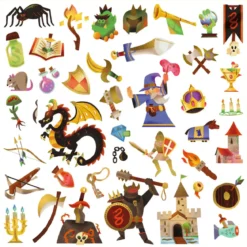 160 stickers - fantasia medioevale