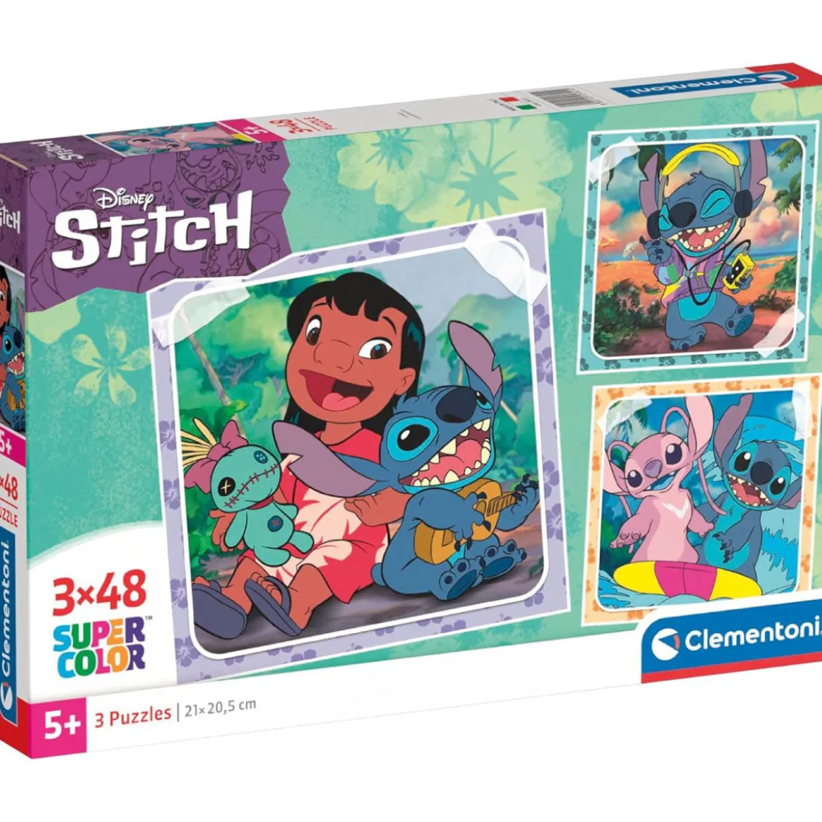 stitch - puzzle 3x48 pezzi