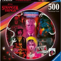 stranger things - round puzzle 500 pezzi