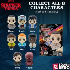 stranger things - squish hero blind bag - 1 personaggio assortito