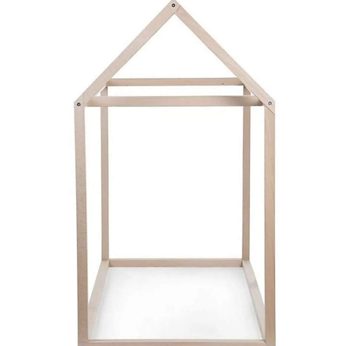 struttura letto casetta natural, legno di faggio massello - 140x70 cm