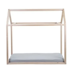 struttura letto casetta natural, legno di faggio massello - 140x70 cm