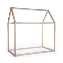 struttura letto casetta natural, legno di faggio massello - 140x70 cm
