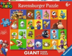 super mario - puzzle gigante 125 pezzi pavimento