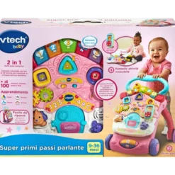 super primi passi parlante 2 in 1 rosa