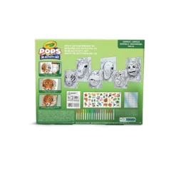super set pops giungla - 6 disegni 3d, 18 pennarelli, 3 fogli adesivi