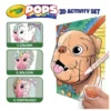 super set pops pets - 6 disegni 3d, 18 pennarelli, 3 fogli adesivi