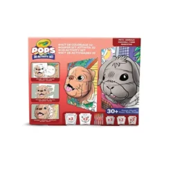 super set pops pets - 6 disegni 3d, 18 pennarelli, 3 fogli adesivi