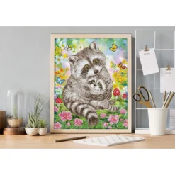 sweet racoons - diamond dotz dd9.054 42x52cm