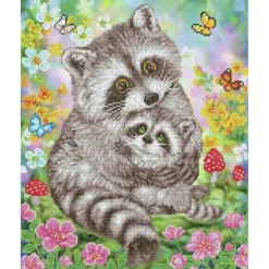 sweet racoons - diamond dotz dd9.054 42x52cm