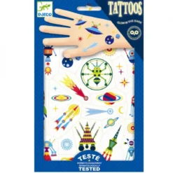 tatuaggi removibili - space oddity fluorescenti