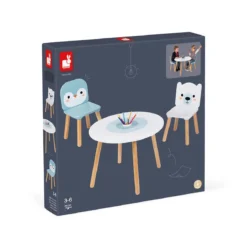 tavolo e 2 sedie in legno - banchisa