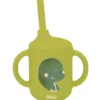 tazza da apprendimento in silicone con cannuccia - dinosauro