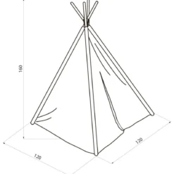 teepee tent world map - tenda mappa del mondo - bianco e nero