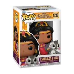 the hunchback of notre dame - esmeralda & djali 9cm - funko pop! 1735