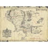 the lord of the rings - parchment poster 66x46cm - la terra di mezzo
