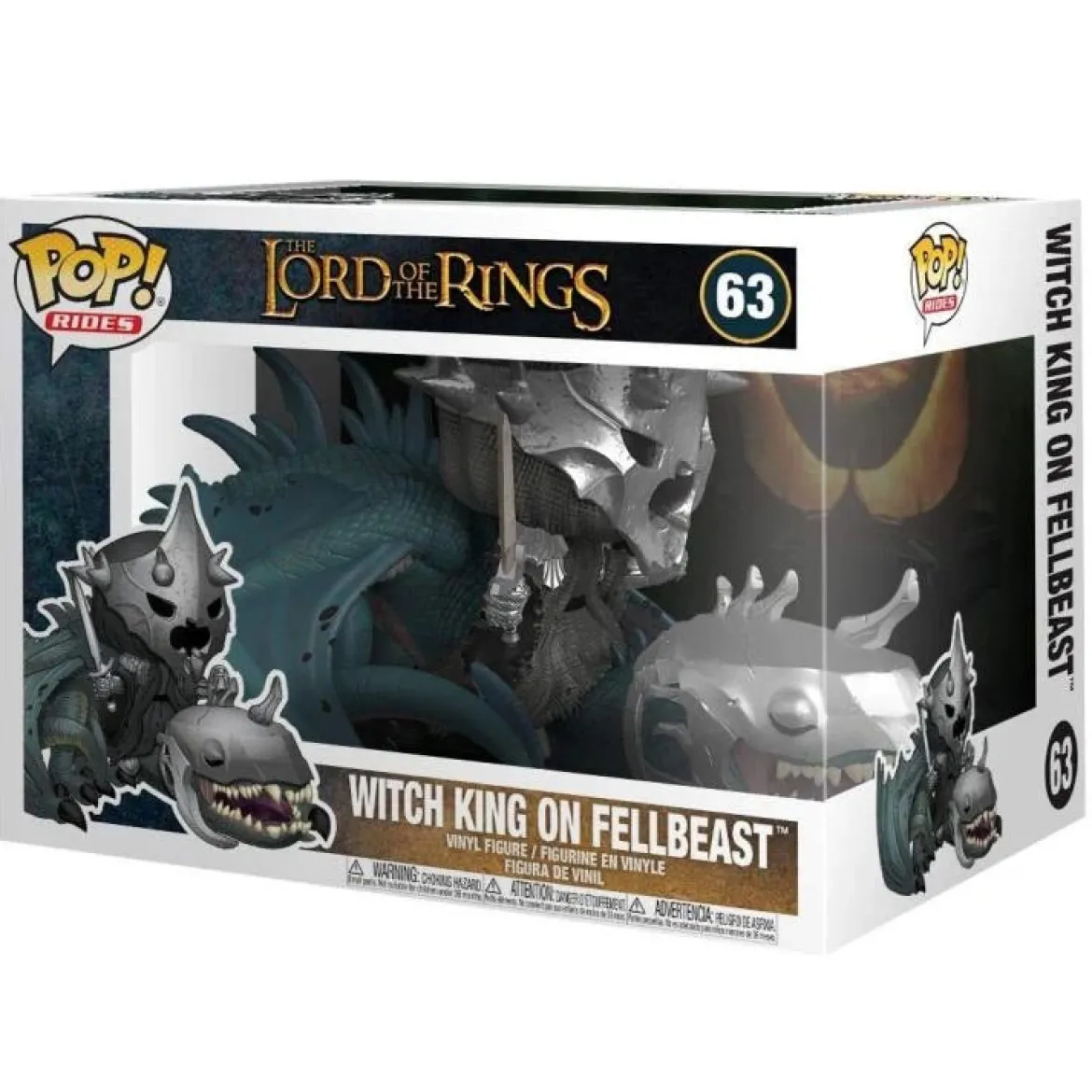 the lord of the rings - witch king with fellbeast 9cm - funko pop rides 63