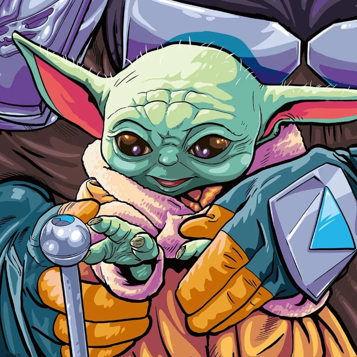 the mandalorian: baby yoda - puzzle 3x49 pezzi