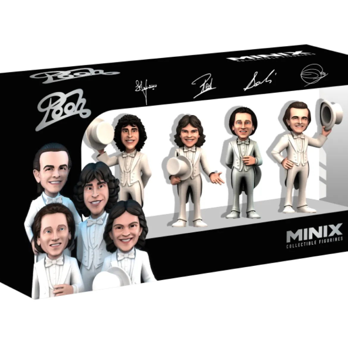 the pooh - cofanetto 4 personaggi 7cm - minix collectible figurines